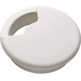 Passa Fio Cabo Mesa Computador Ø 60mm Branco - 5 Unidades