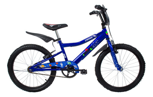 Bicicleta Paseo Infantil Peretti Cross R20 Frenos V-brakes Color Azul Con Pie De Apoyo  