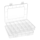 Caja Organizadora De Plástico Con 18 Rejillas, 2 Unidades, S