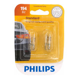 Set 2x Bulbos Philips Halógeno Standard Foco 12v T10 194 4w