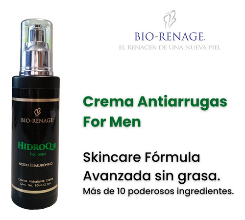 Crema Facial Antiedad Rejuvenecedora Para Hombre Hidro Q10