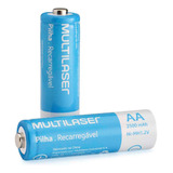 Pila Recargable Aa 2500mah Multilaser Pack 2u