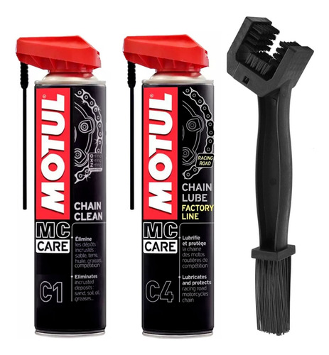 Kit Motul Desengrasante C1 Y Lubricante De Cadena C4 400ml