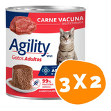 Lata Agility Gato Adulto Carne 340gr Pack 3 Unidades