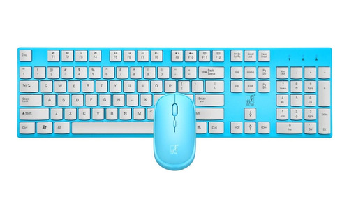 Set Teclado Y Mouse Inalámbrico A Pilas Con Receptor Usb