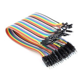 Pack 40 Cables Para Protoboard Macho Macho 10 Cm Coopertec