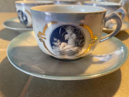 Juego De Café Vintage De Porcelana Incompleto