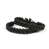 Pulseras Para Hombre Mujer De Moda Ajustable Onix Negro