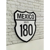 Vintage Mexico 180 Cartel De Metal Estilo Antiguo