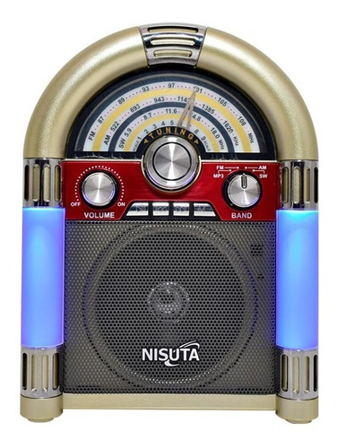 Radio Vintage Rocola Retro Recargable Am/fm Usb Bluetooth Sd