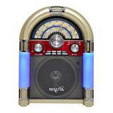 Radio Vintage Rocola Retro Recargable Am/fm Usb Bluetooth Sd