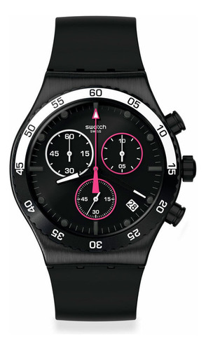 Reloj Swatch Magenta At Night De Caucho Yvb413 Ss