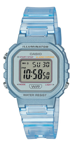 Relógio Infantil Digital Transparente Casio La-20whs-2a Azul