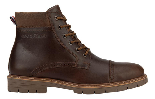 Bota Heavy De Piel Goodyear Chocolate Para Caballero