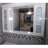 Botiquín Vidrio Espejo Baño Peinador Blanco 100x70 Laqueado