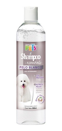 Shampoo Para Perro Pelo Blanco Fany Pets 500 Ml
