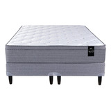 King Koil World Luxury Bradford Conjunto Sommier Color Blanco Y Gris 2 1/2 Plazas 200cm Y 160cm Espuma Con Pillow