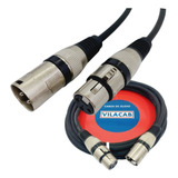 Cabo Iluminação Dmx E Microfone Xlr - Xlr C/ 1 Metro