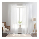 Cortina De Ambiente Voile Liso 290 X 210 Cm Traslucido