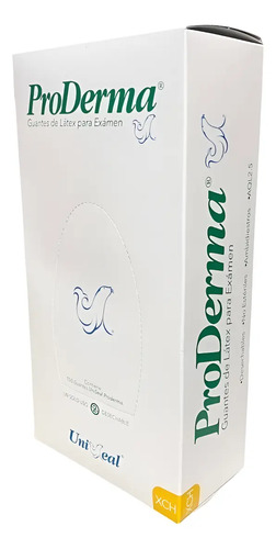 Guantes Uniseal Proderma Natural De Látex Con Polvo 100pz
