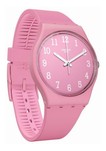 Reloj Swatch Rosa Caucho,con Numeros. Gp156.agente Of.