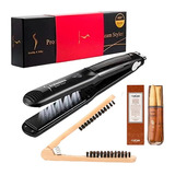 Kit Plancha Vapor + Aceite Argan Max Care+ Cepillo Antifrizz