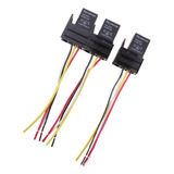 Relay 3x Set Cable Arnés Conector 4wire Coche Camión