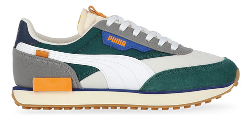 Zapatillas Puma Future Rider Varsity En Gris Y Verde