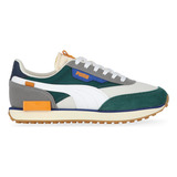 Zapatillas Puma Future Rider Varsity En Gris Y Verde