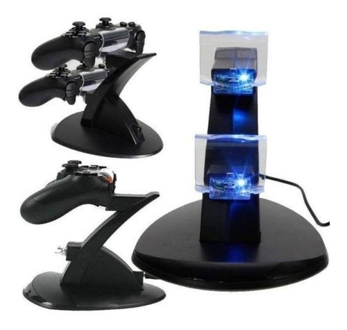 Base Controles Cargador Doble 2 Joysticks Ps4 Play Station 4