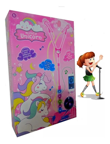 Juguete Micrófono Unicornio Karaoke Mp3 Luces/sonido Niñas 