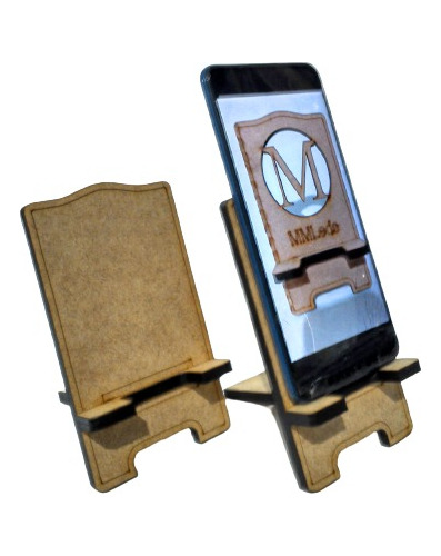 Kit 10 Porta Celular Suporte Para Celular De Mesa Mdf 6mm