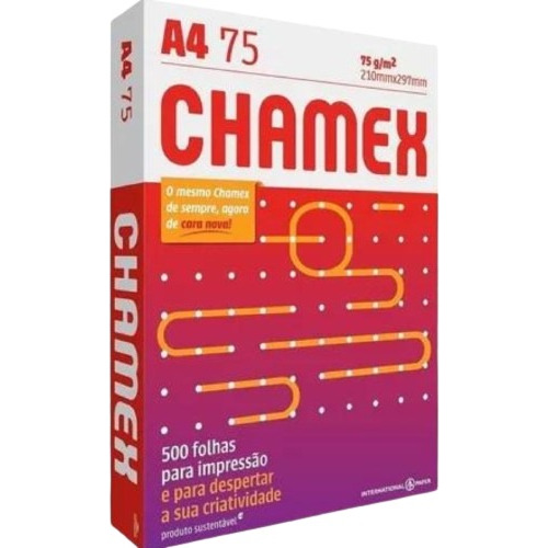 Papel Chamex A4 Sulfite 75g Pacote 500 Folhas Impressora