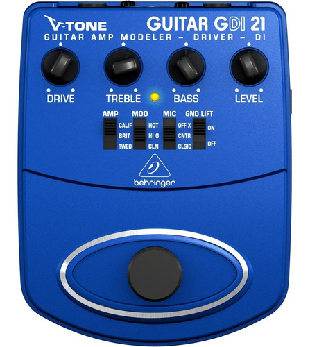 Pedal Behringer Guitarra Simulador De Amplificador Gdi21 Cor Azul