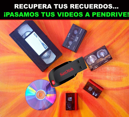 Digitalización De Videos A Pendrive Todos Los Formatos