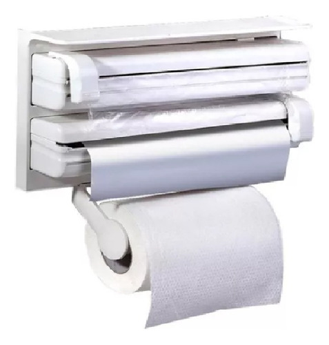 Dispensador Triple De Soporte Alusa Papel Nova Aluminio 