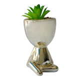 Vaso Decorativo Com Suculenta Artificial - 11,5cm