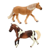 2x Figura De Animal Brinquedo Miniatura Colecionável