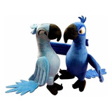 2 Piezas Blu & Jewel Rio Loro Pájaro Muñeco Peluche Juguete