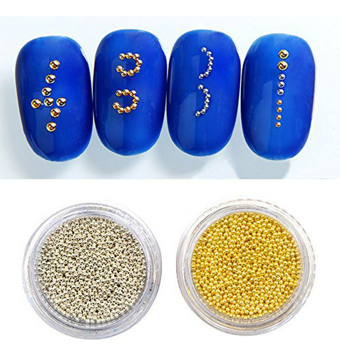 Mini Caviar Metálico Para Uñas 3d