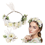 Diademas Y Pulsera Corona Flores De Mujer Para Boda,fiestas