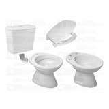 Combo Baño Inodoro Corto Mochila Tapa Bidet Capea Italiana A