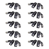 Pack X 10 Balun Hd Ahd Cvi Tvi Plug Par Dc Utp Cctv Camara Seguridad Dvr