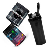 Kit Creatina Black Skull+ Pré Treino Abduzido+brinde