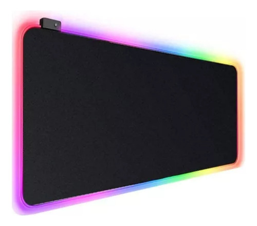 Mouse Pad Gamer Borda Iluminada Led Rgb 7 Cores 80cmx30cm