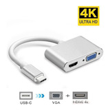 Adaptador Usb Tipo C A Hdmi Y Vga