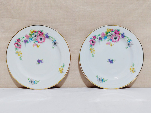 Juego 2 Platos Postre Porcelana Limoges Ahrenfeldt De 19 Cm