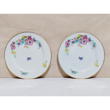 Juego 2 Platos Postre Porcelana Limoges Ahrenfeldt De 19 Cm