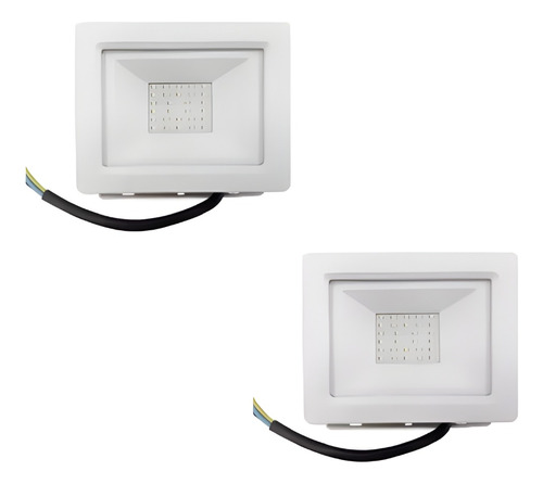 Reflector Proyector Led Ext 20w Sica Ip65 Blanco/frio X2