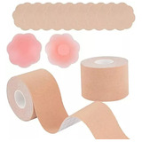 Boob Tape Cinta Levanta Pecho+pezoneras Desechable, Silicona